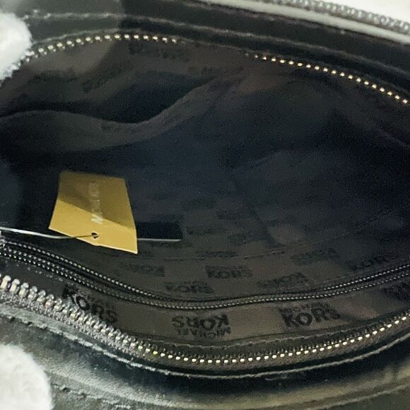 MICHAEL KORS Jet Set Travel Black Leather Large Messenger Crossbody Bag - Picture 9 of 10